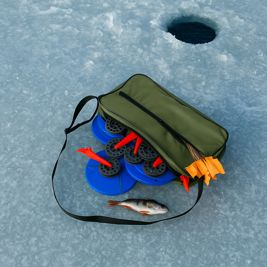 Сумка для жерлиц зеленая