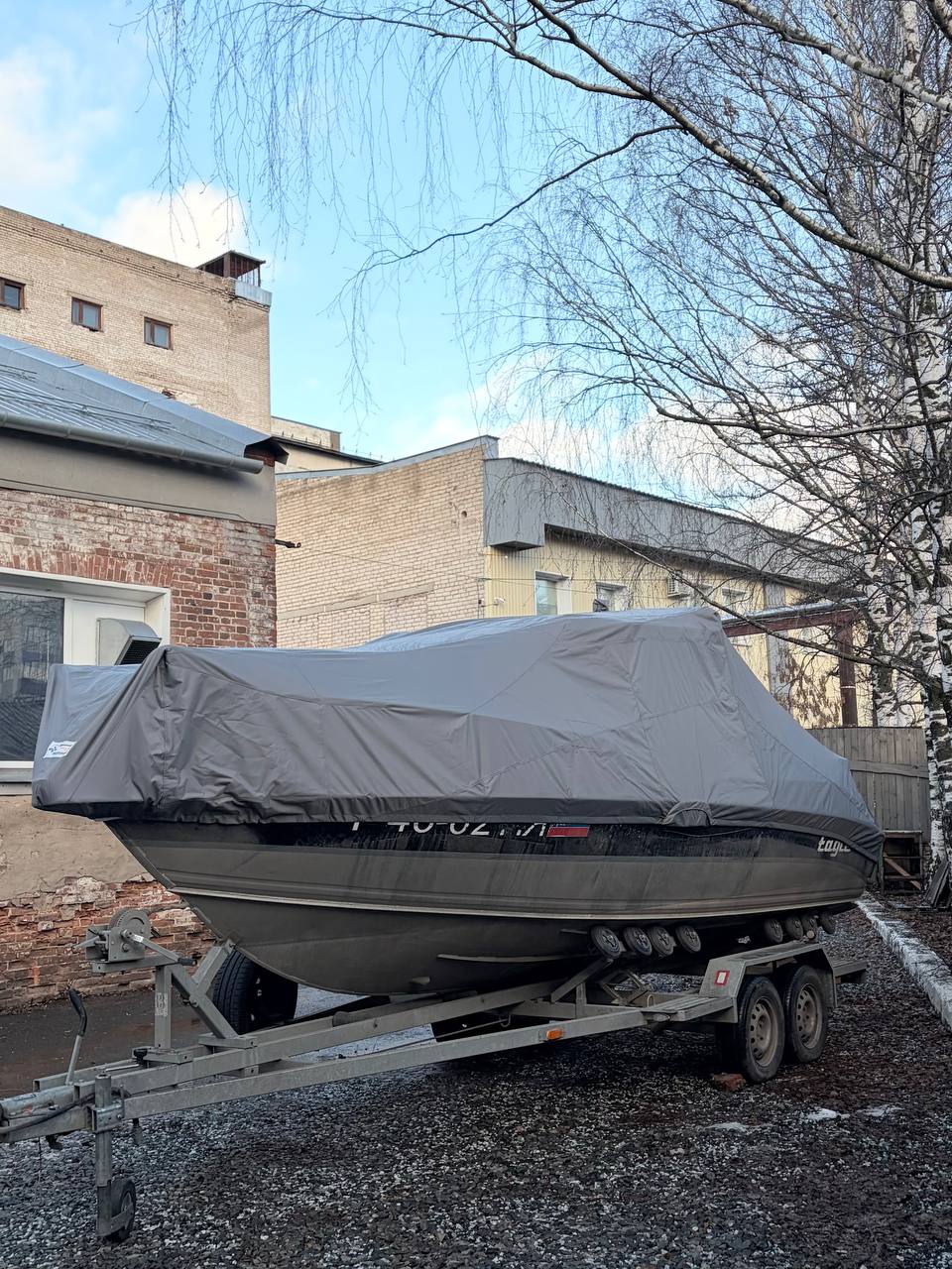 Тент из Rivertex на катер